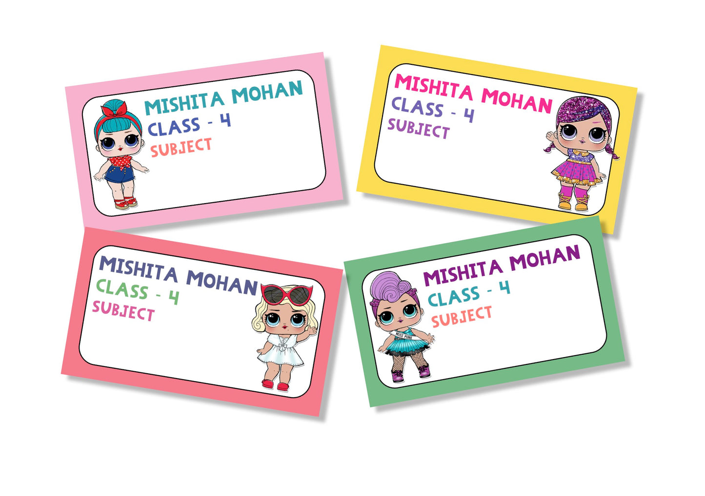 Personalised School Book Labels - LOL Surprise