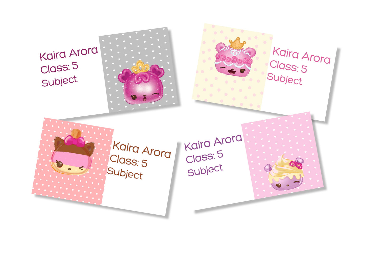 Personalised School Book Labels - Num Noms