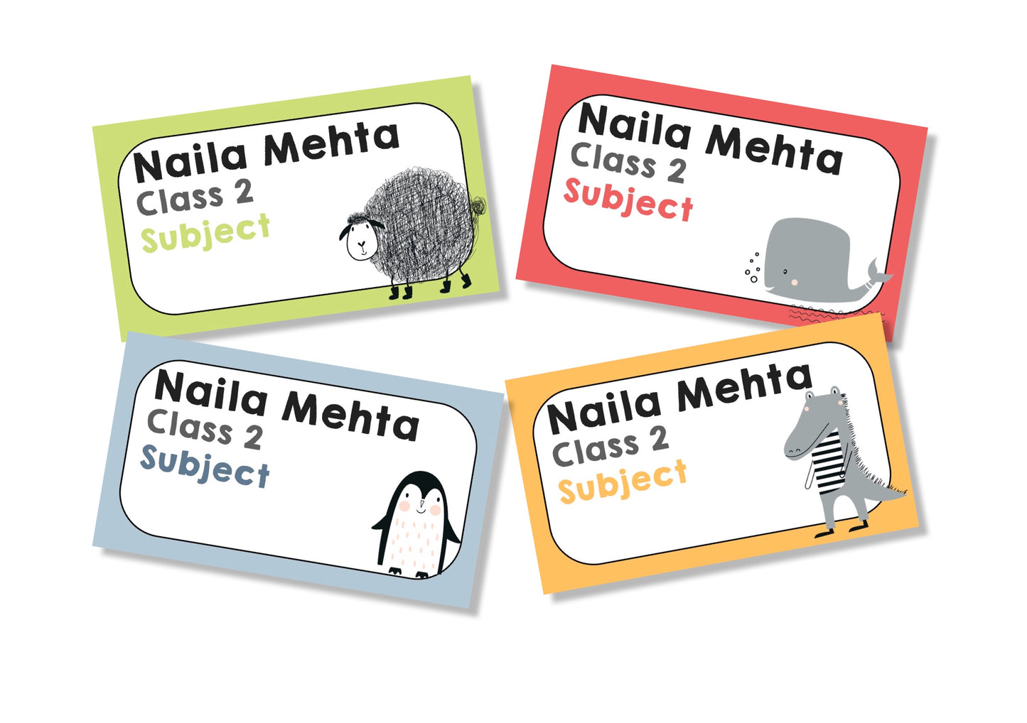 Personalised School Book Labels - Grey Matters