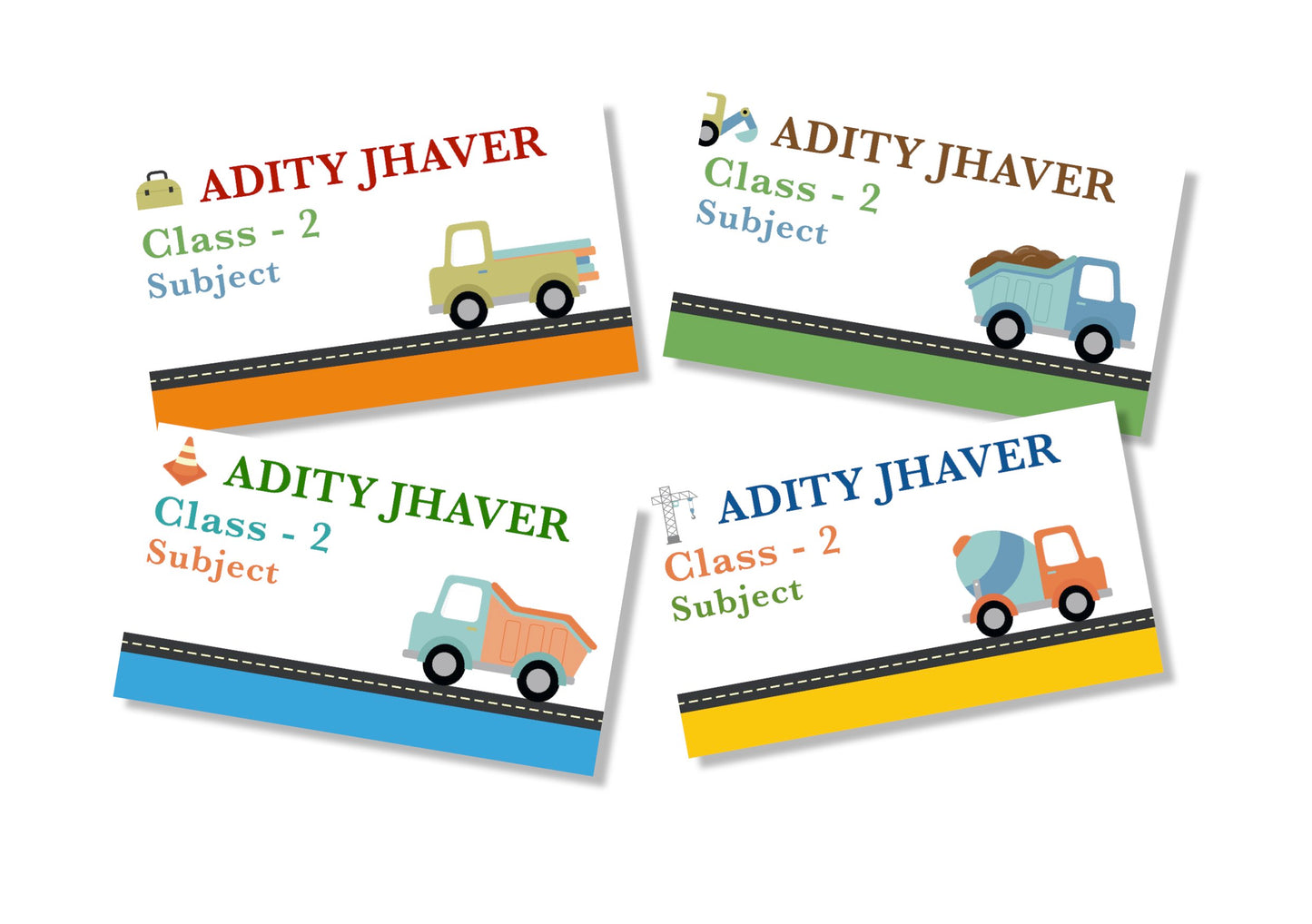 Personalised School Book Labels - On Site