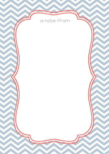 personalised blue trellis design A5 note pad