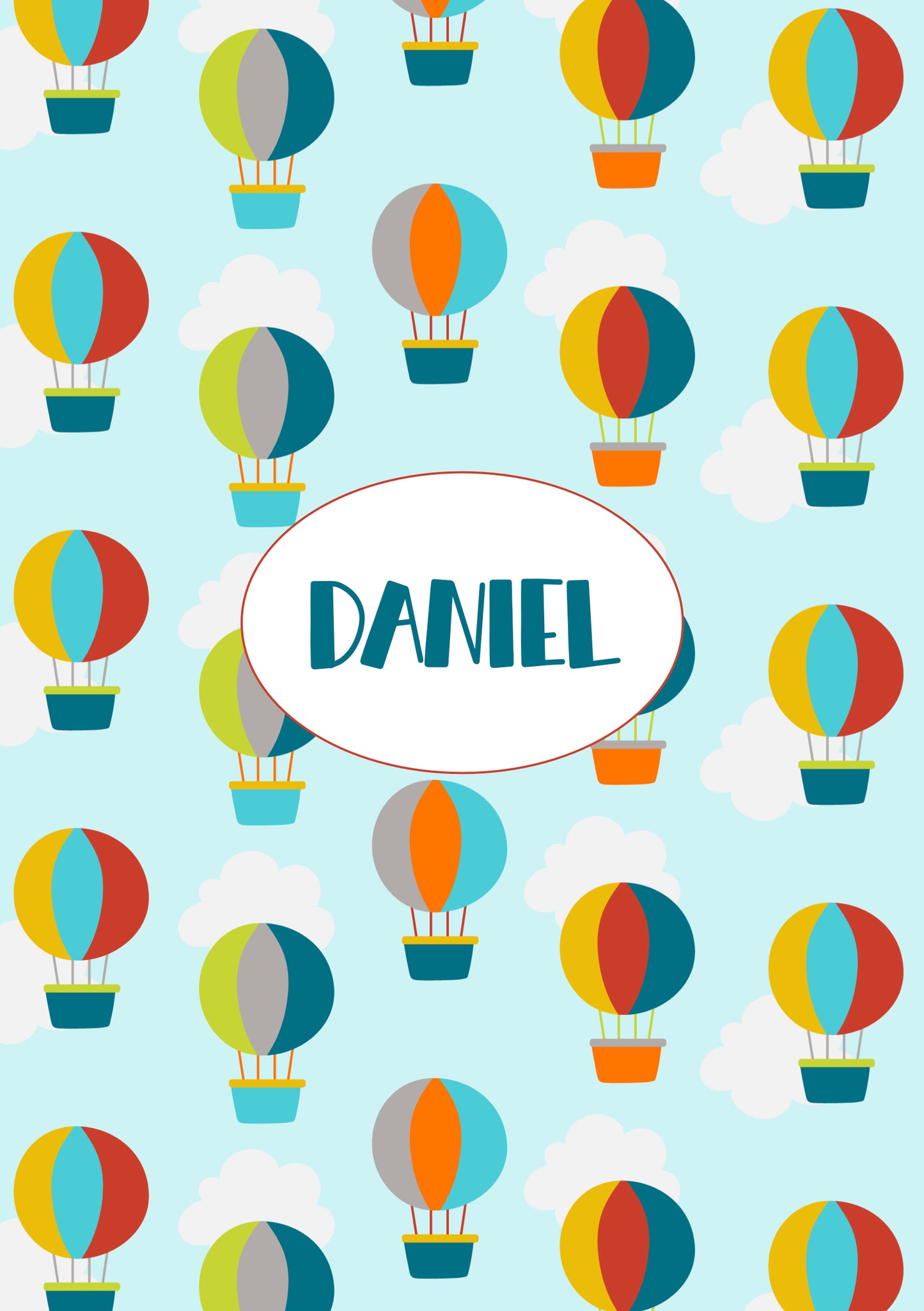 Personalised Note Book - Balloons