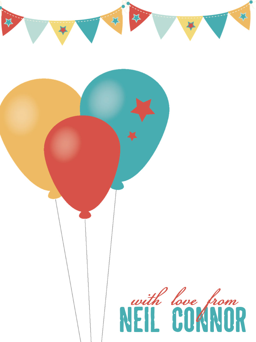 Ribbon Tags - Balloons