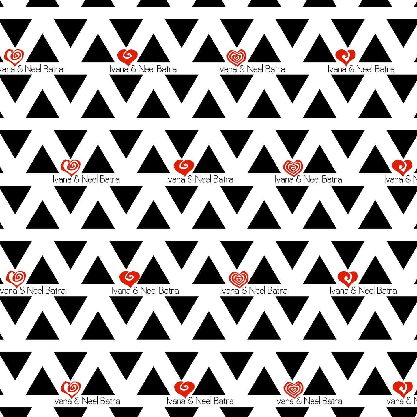 Personalised Wrapping Paper - Black & White Love