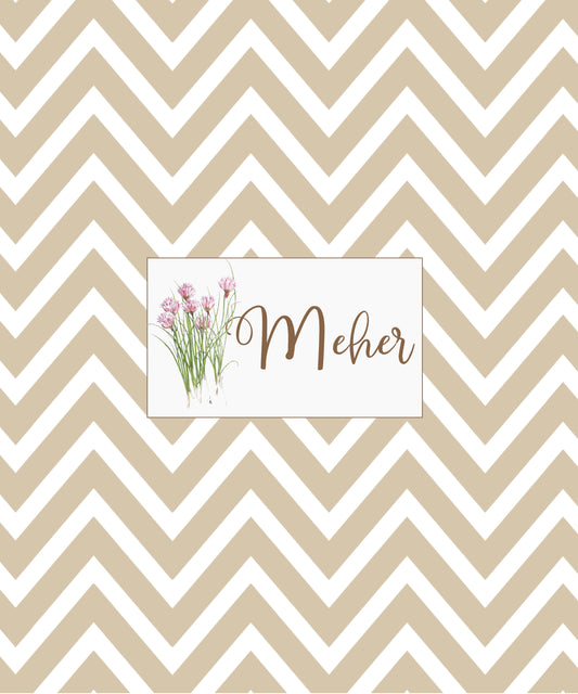 Personalised Folders - Chevron Flowers
