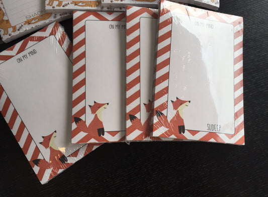 fox drawing note pads