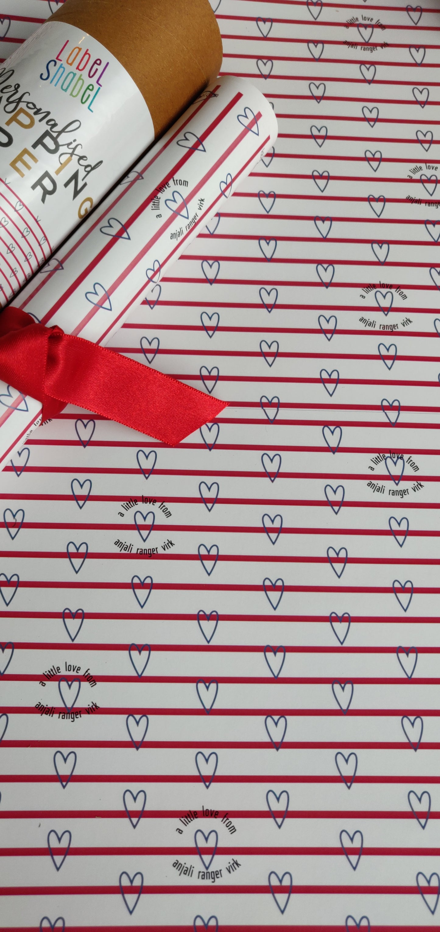 Personalised Wrapping Paper - A Little Love
