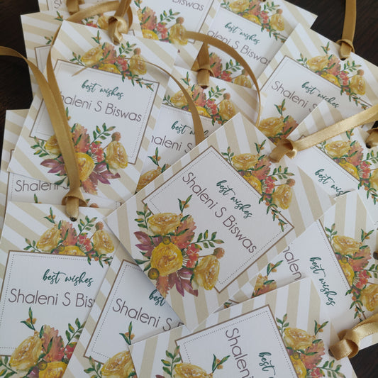 Ribbon Tags - Yellow Cheer