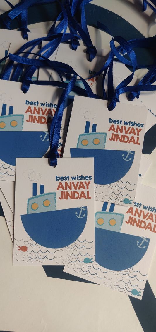 Ribbon Tags - Sail Away