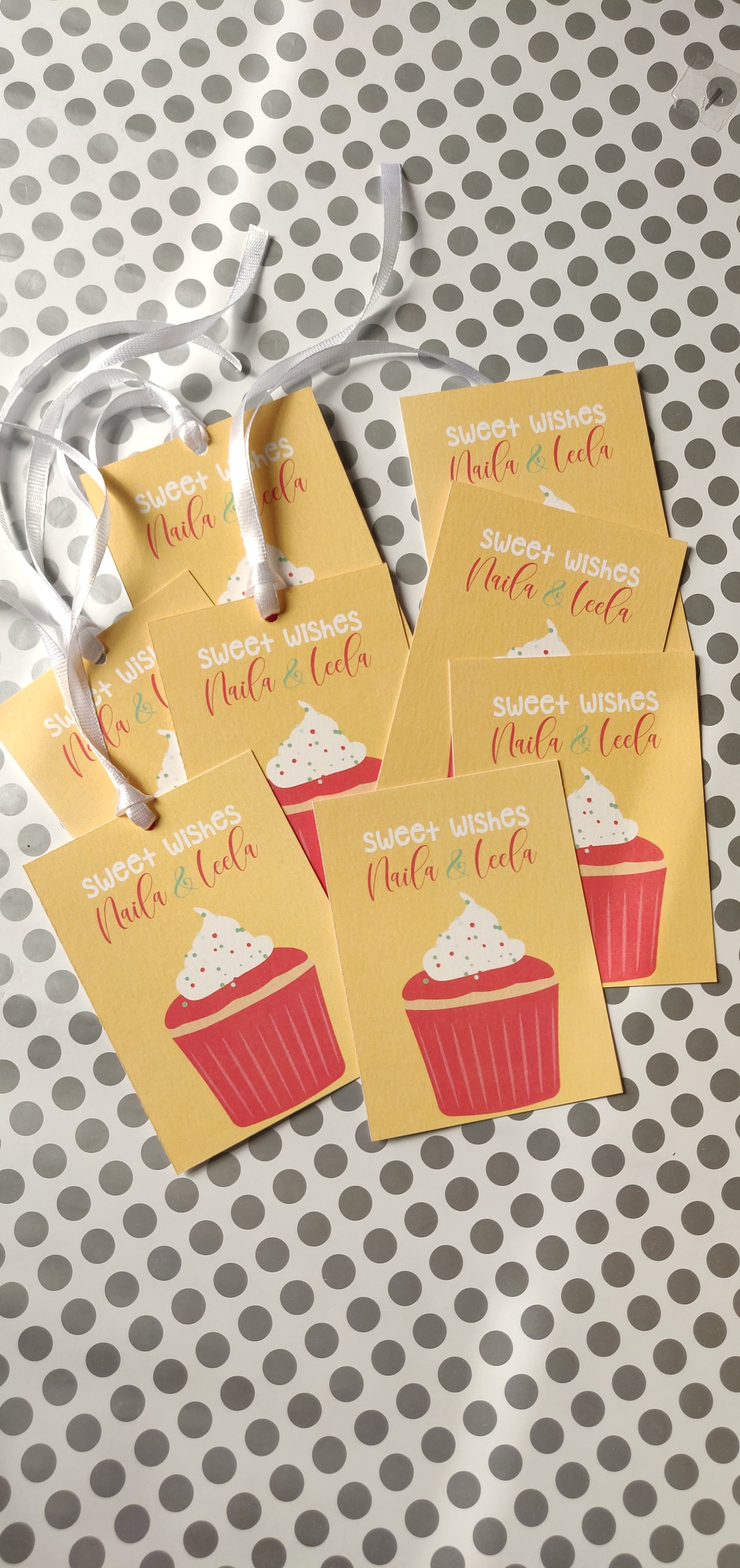Ribbon Tags - Cupcake