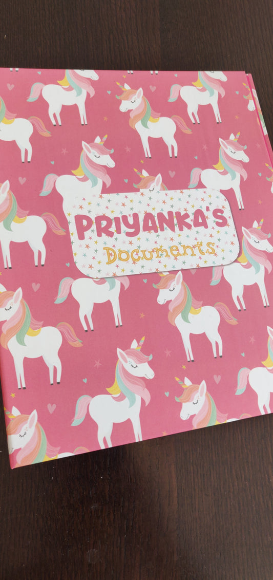 Personalised Folders - Rainbow Unicorn