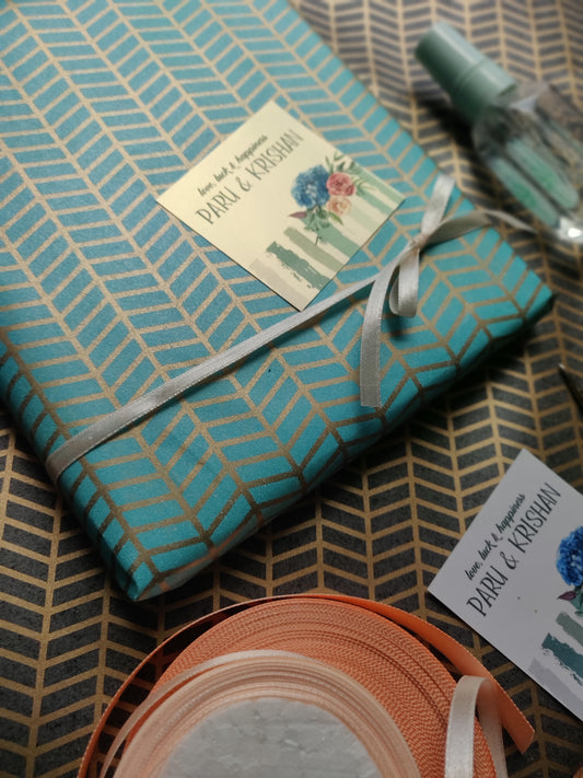 Gift Label - Teal Rose