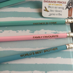 Engraved Pencil - Sibling Love