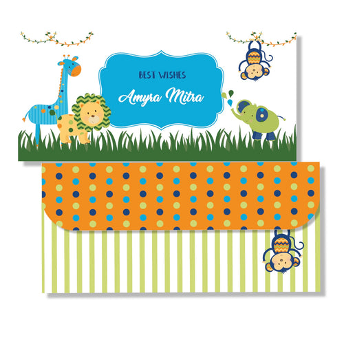 Gift Envelopes - Party Animals Blue