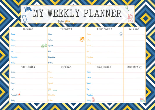 Kids Weekly Planner