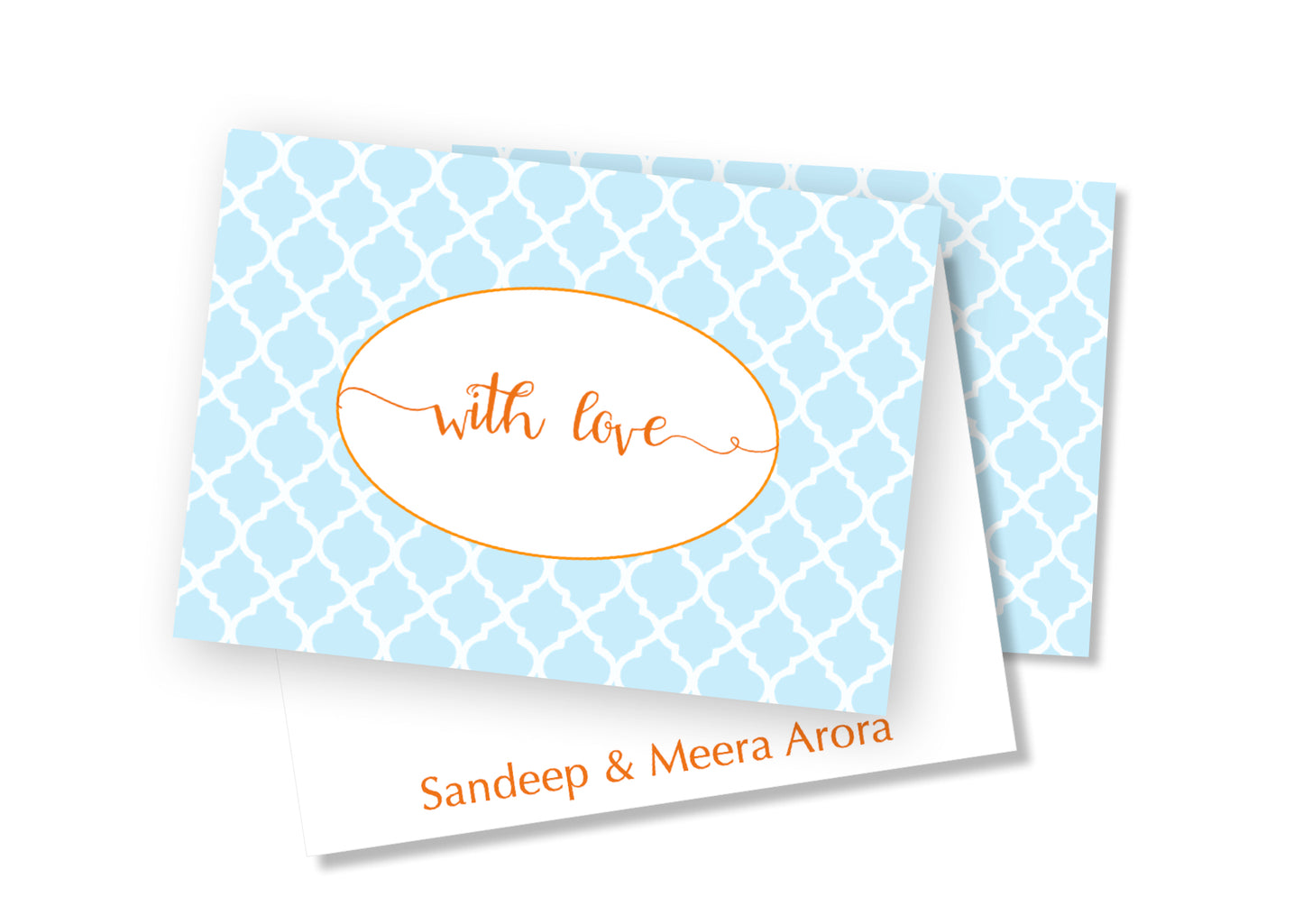 Personalised Folded Card - Trellis