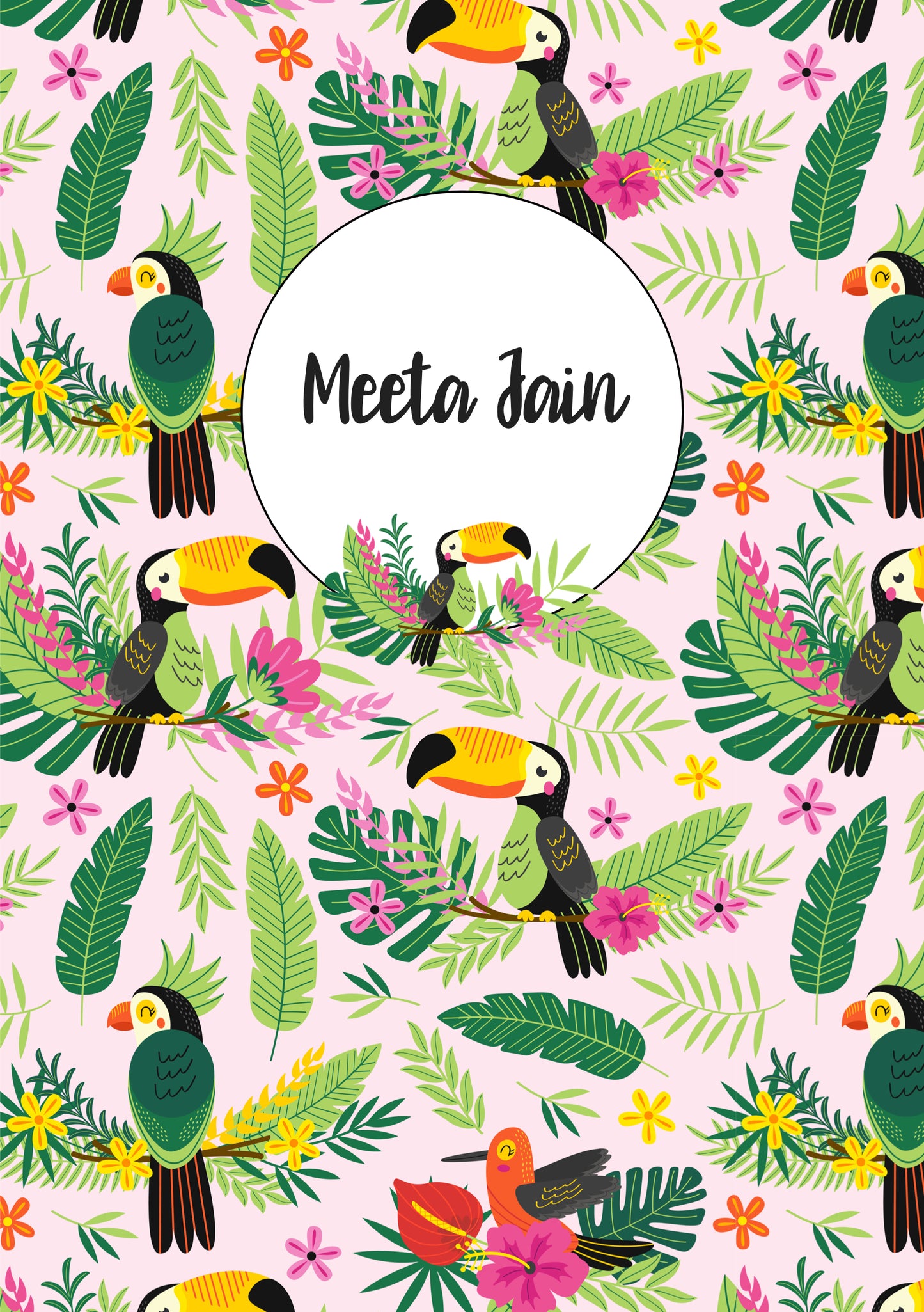 Personalised Note Book - Tropical