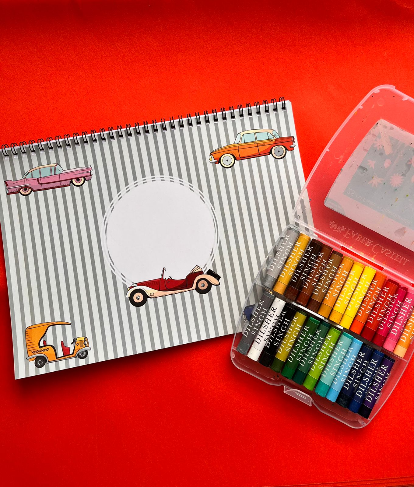Personalised Drawing Set - Retro Car