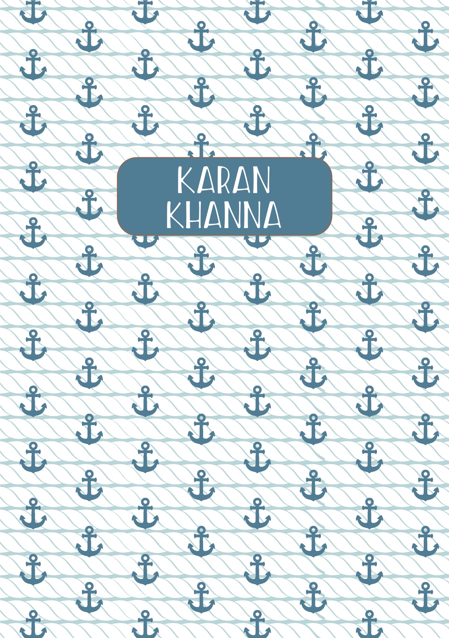 Personalised Note Book - Anchors Deep