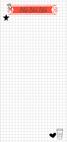 note pad for lists with graph background