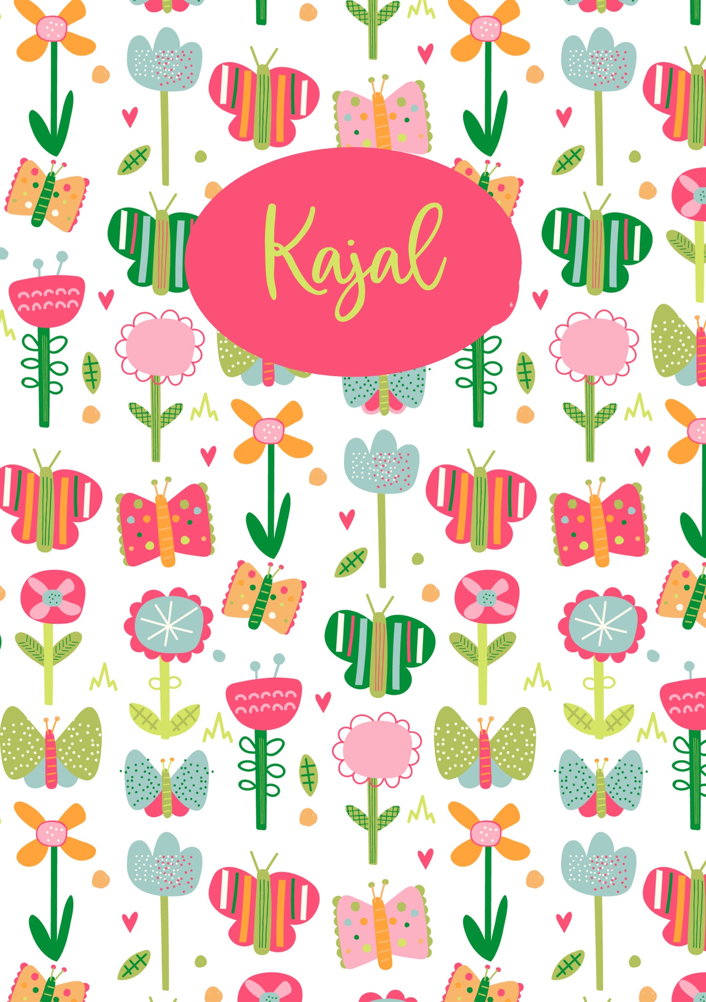 Personalised Note Book - Floral Fields