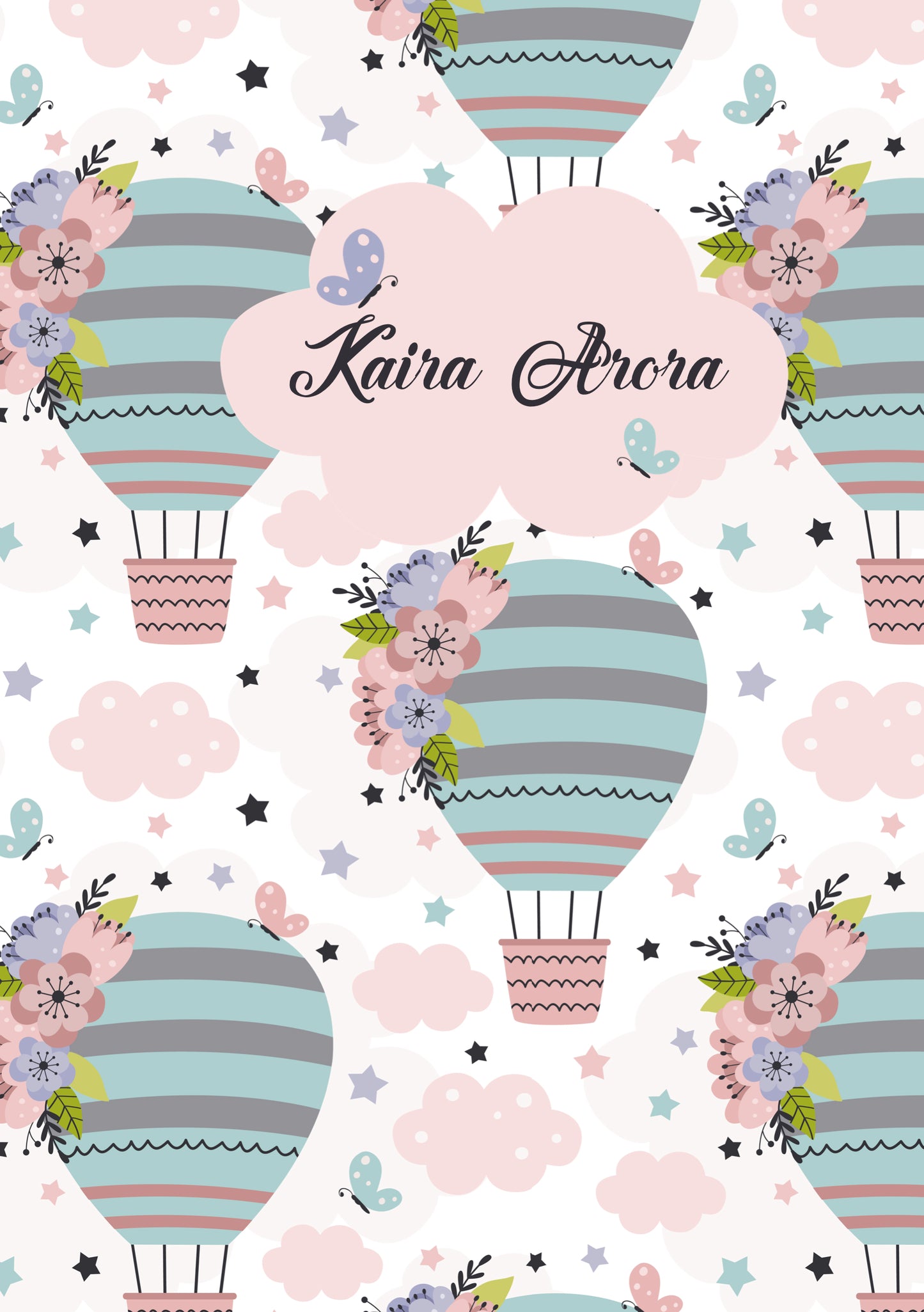 Personalised Note Book - Sweet Sky