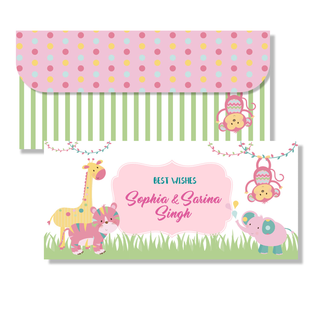 Gift Envelopes - Party Animals Pink