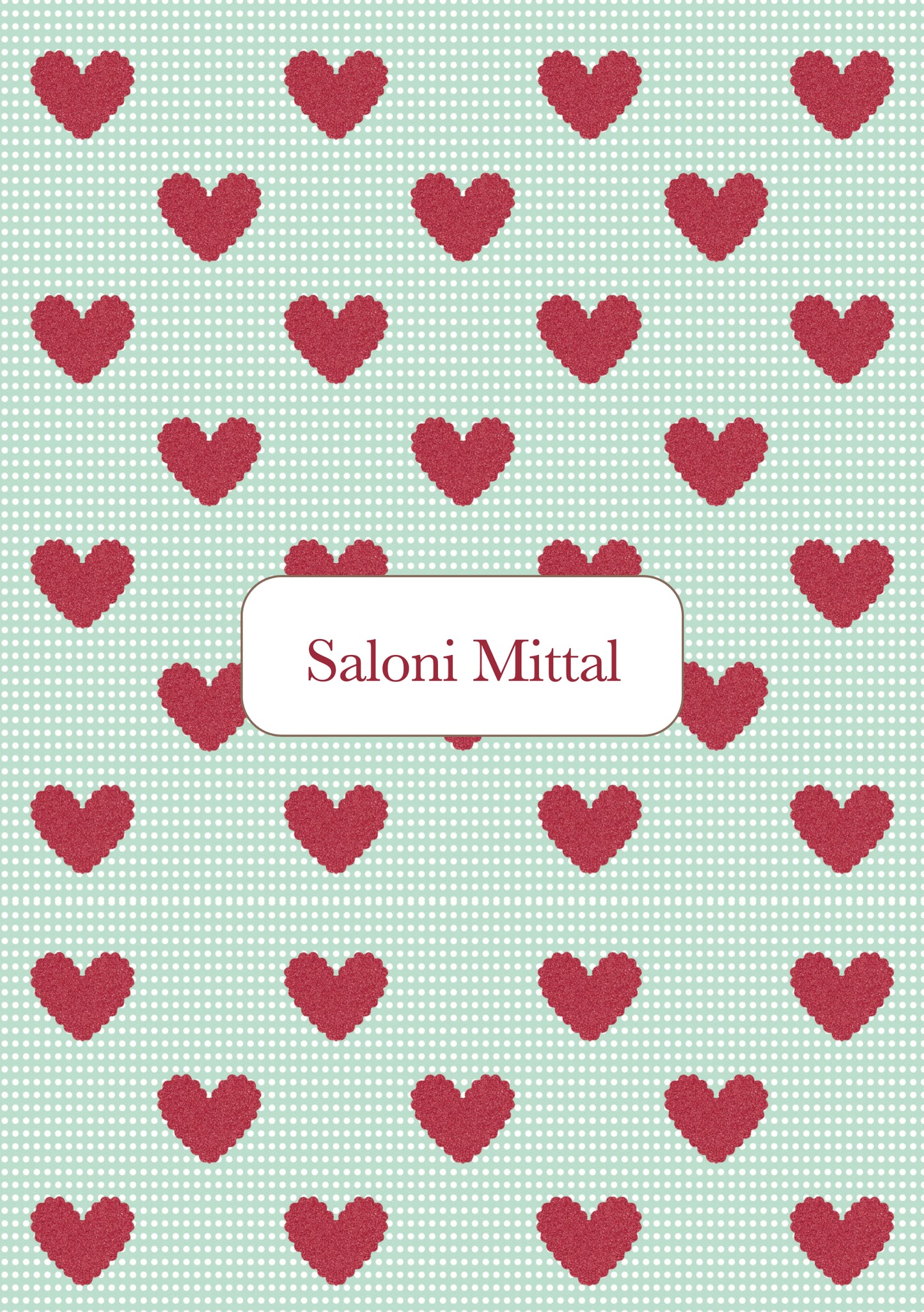 Personalised Note Book - Love Check
