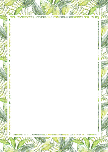 Tropical leaves back ground Note Pad. 