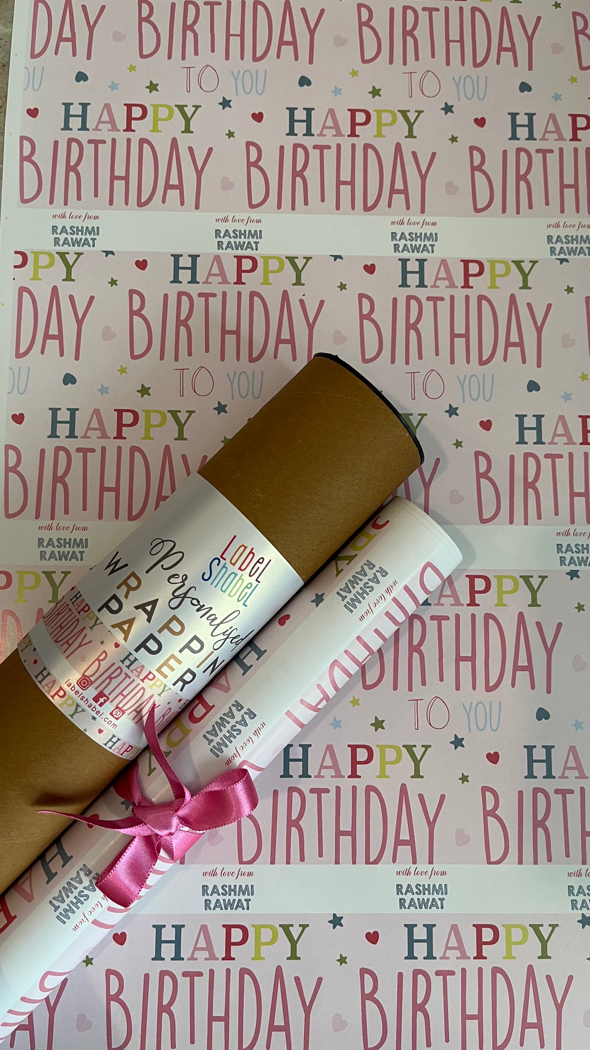 Personalised Wrapping Paper - Birthday Wish