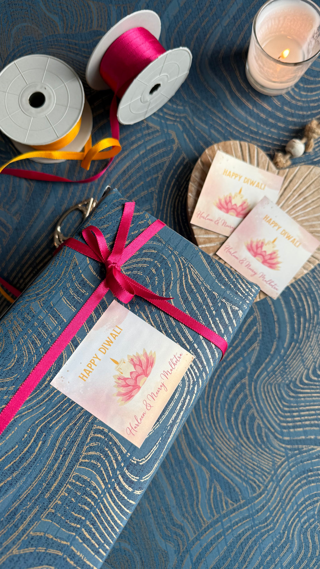 Kamal Diwali gift label 