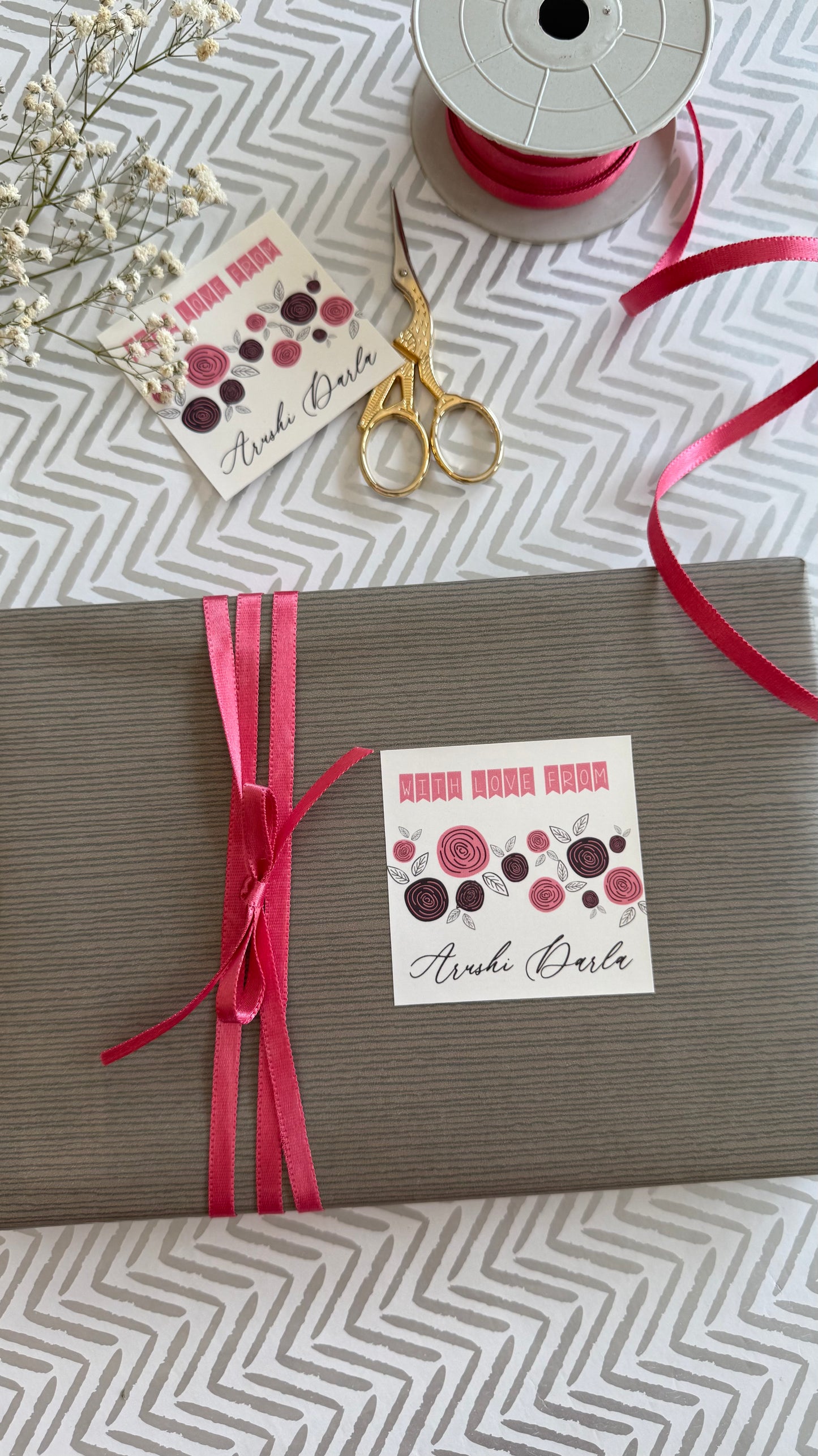 Gift Label - Rosettes
