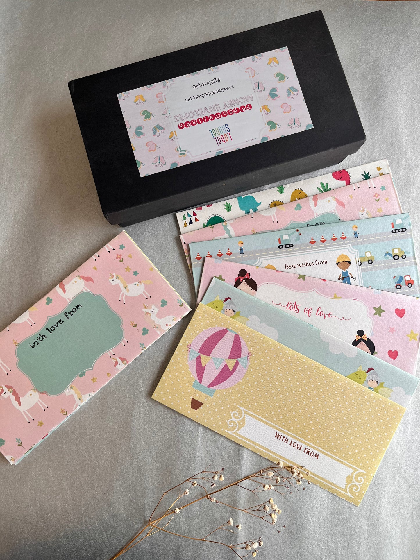 assorted money envelopes for kids set