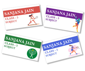 Book Labels - Tennis Star