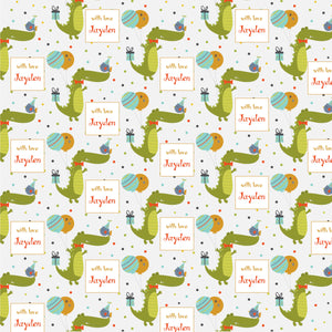 Personalised Wrapping Paper - Croco Party