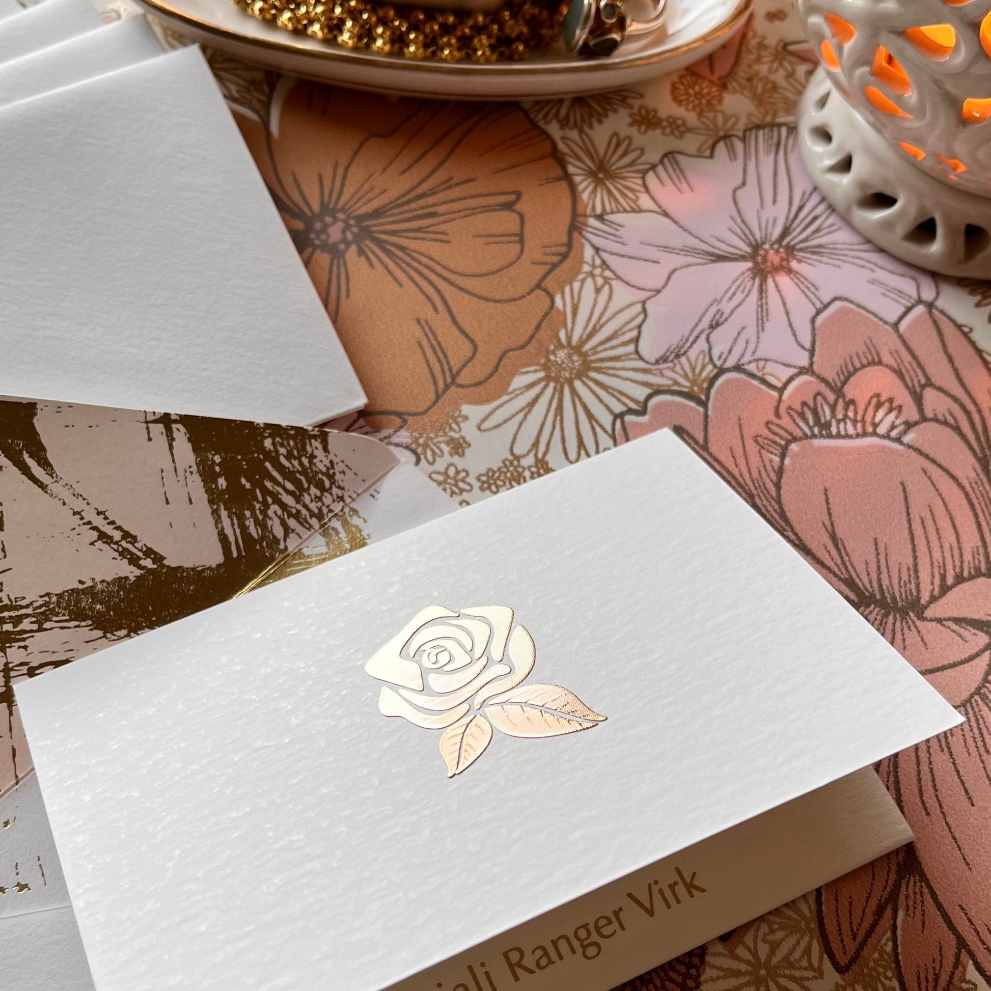 Rose - Personalised Folded Card