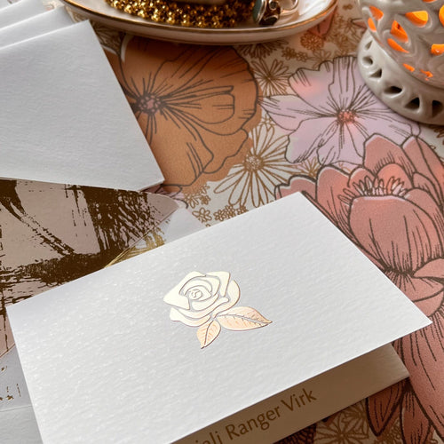 Rose - Personalised Folded Card