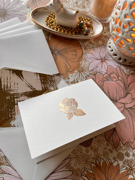 Rose - Personalised Folded Card