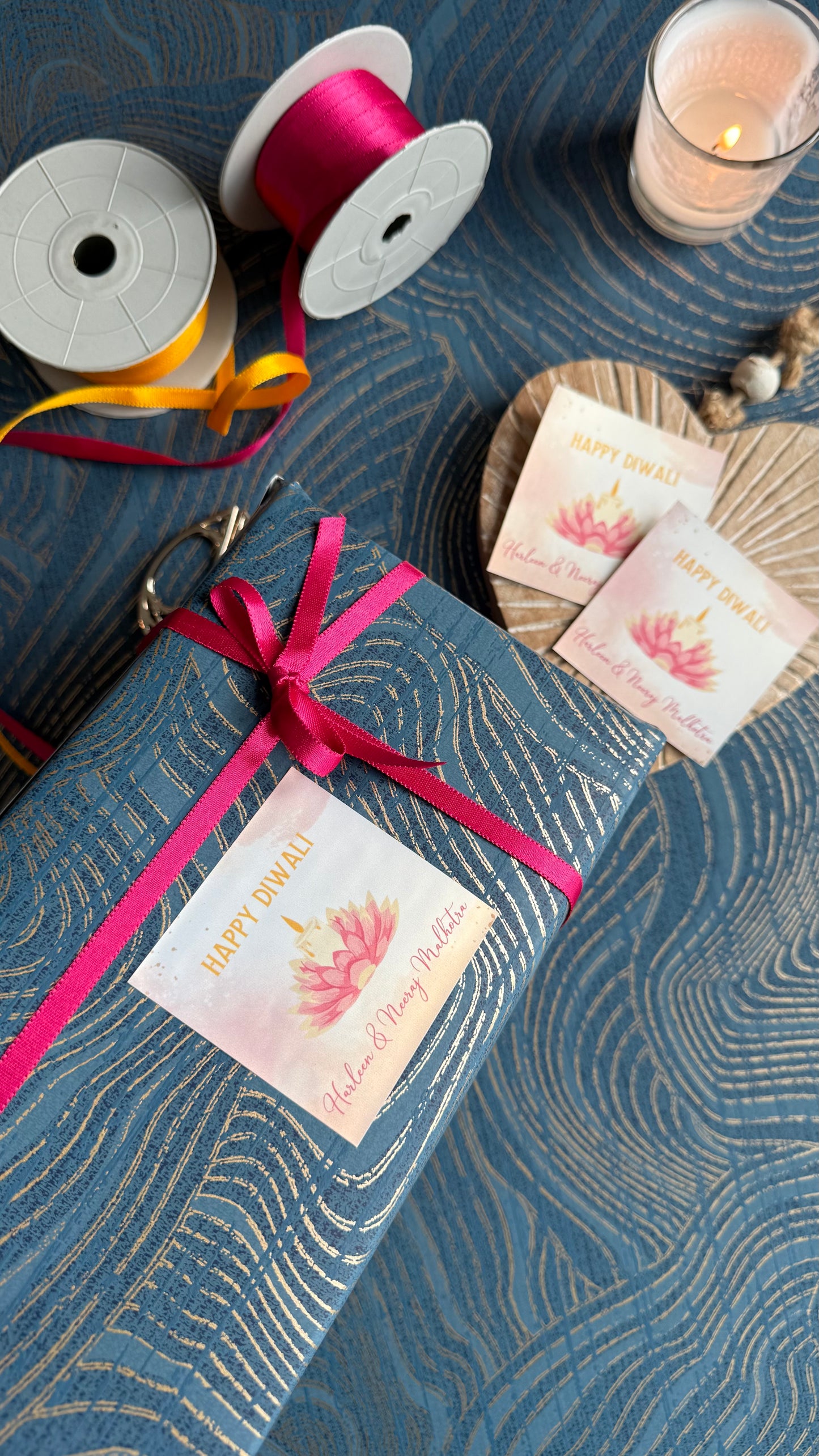 Kamal Diwali gift label 