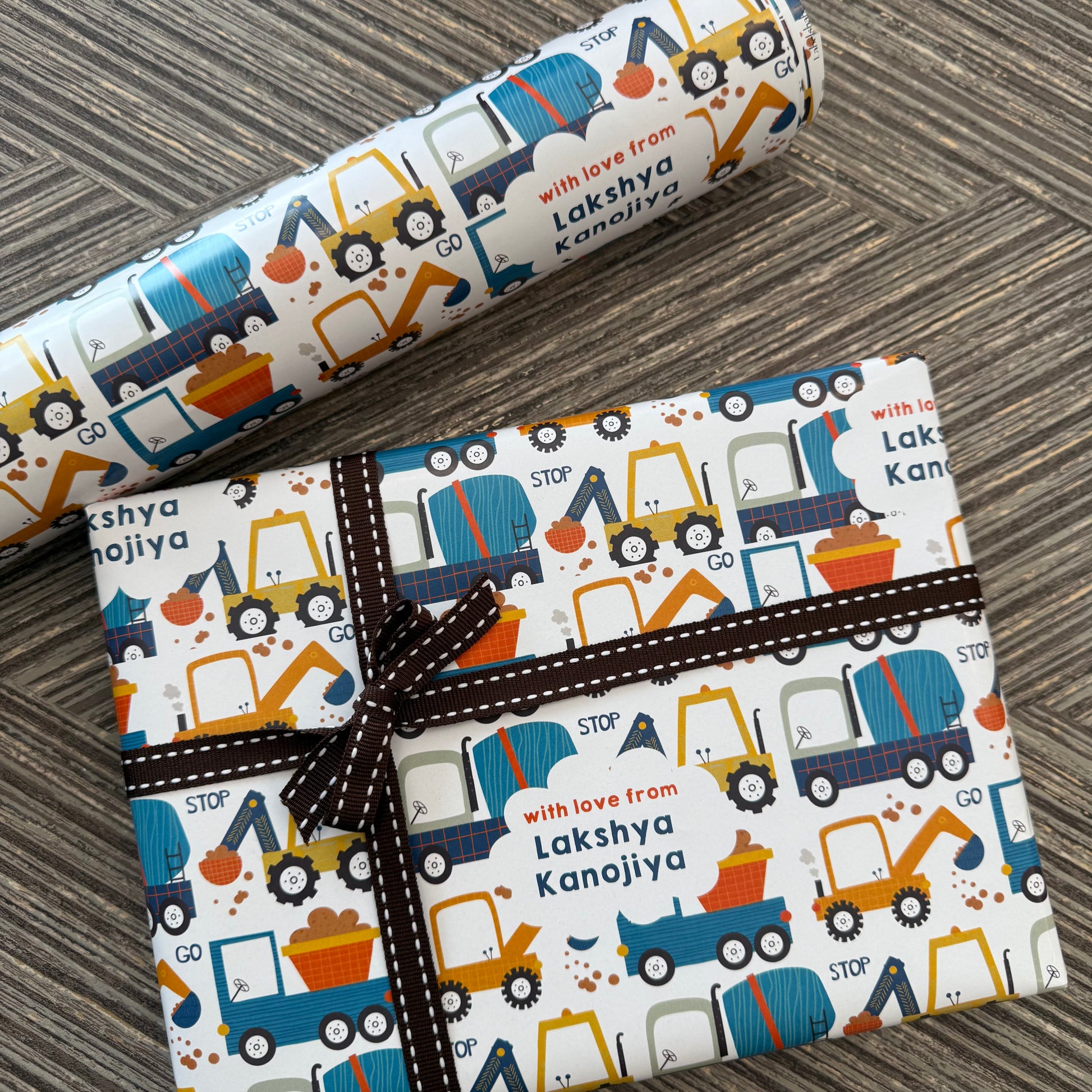 Personalised Wrapping Paper - Dust Diggers