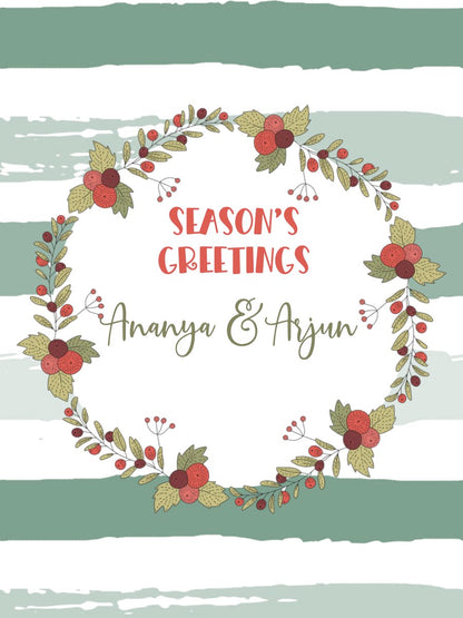Personalized Christmas gift tags with 'Joyful' text and decorative elements, 