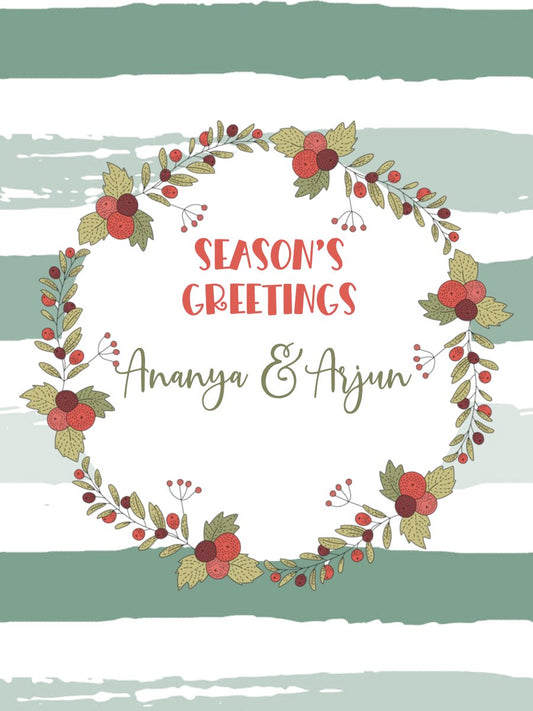 Personalized Christmas gift tags with 'Joyful' text and decorative elements, 