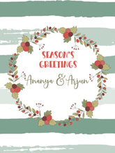 Personalized Christmas gift tags with 'Joyful' text and decorative elements, 