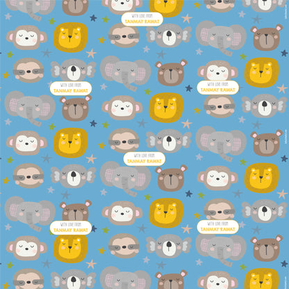 Personalised Wrapping Paper - Jungle Pals
