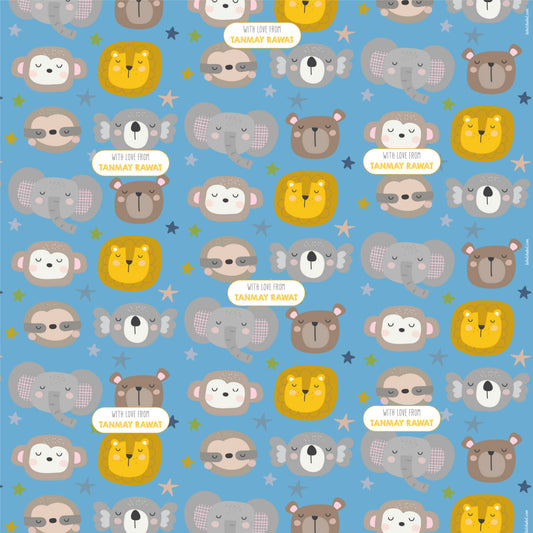 Personalised Wrapping Paper - Jungle Pals
