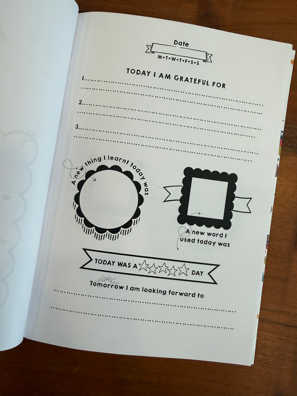 inside page view for gratitude journal daily writing prompts for kids