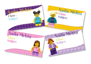 Book Labels -  Lego Girl Power