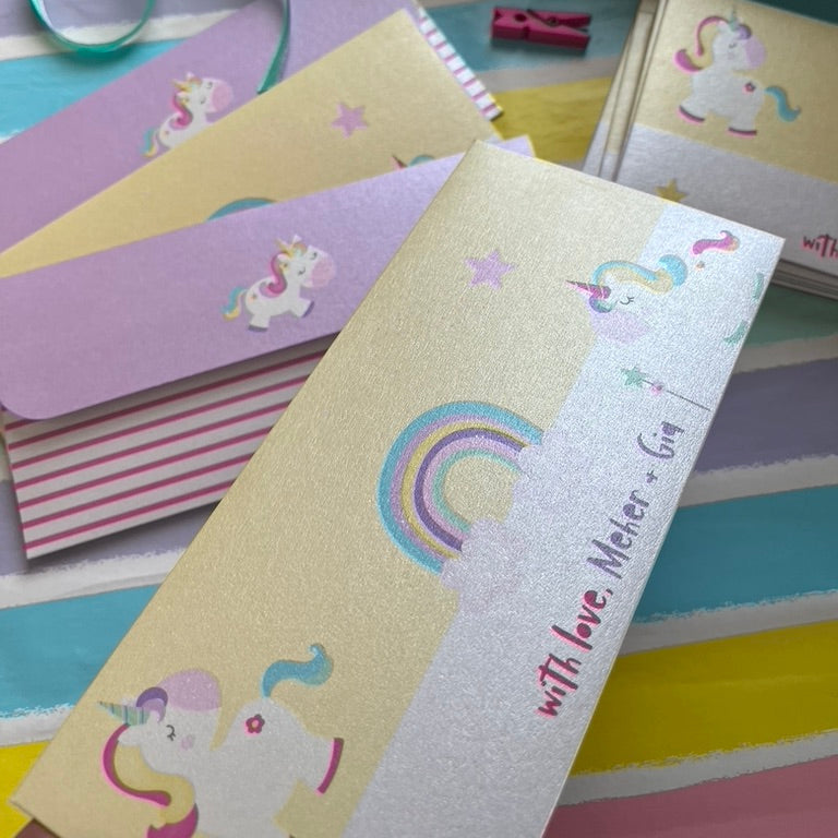 Gift Envelopes - Rainbow Unicorn