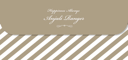 Gift envelope of the Oasis theme with a stripped back and plain beige flap