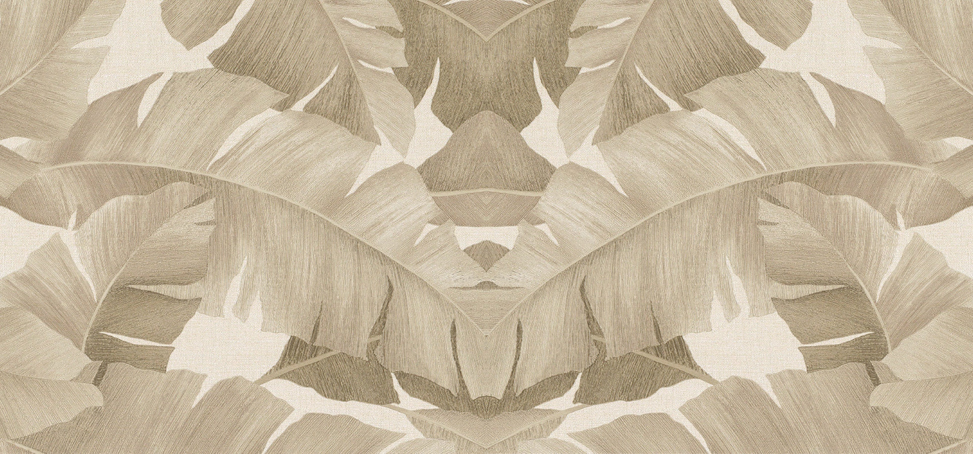 front design image of palm leaves in beige tones as used on a gift envelope